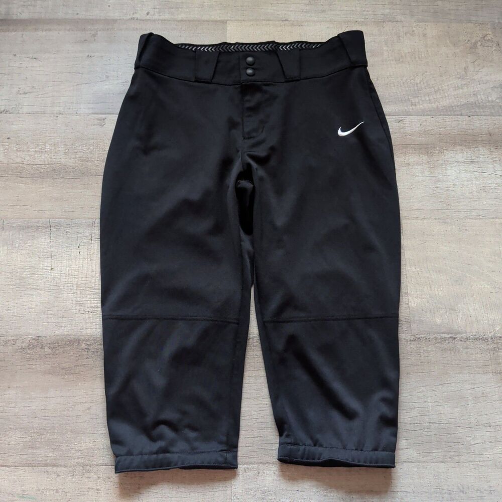 ​Nike Dri-FIT Women's Black Softball Pants Knickers Baseball Size Large L
